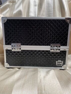 Caboodles Black and Silver Quilted Makeup Case